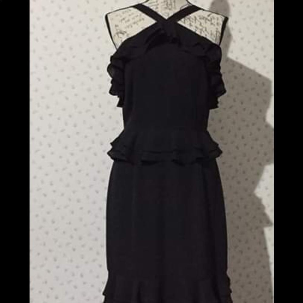 Gianni Bini Black ruffle Sophie dress